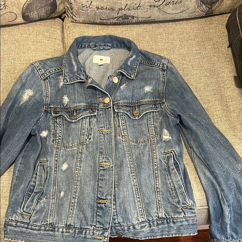 BP Blue Jean Jacket with Distressed Details